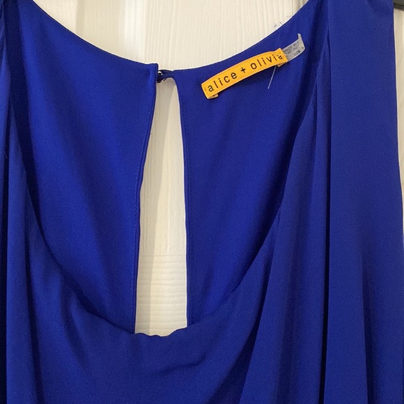 Alice + Olivia Royal Blue Silk Dress Tunic - Picture 2 of 4